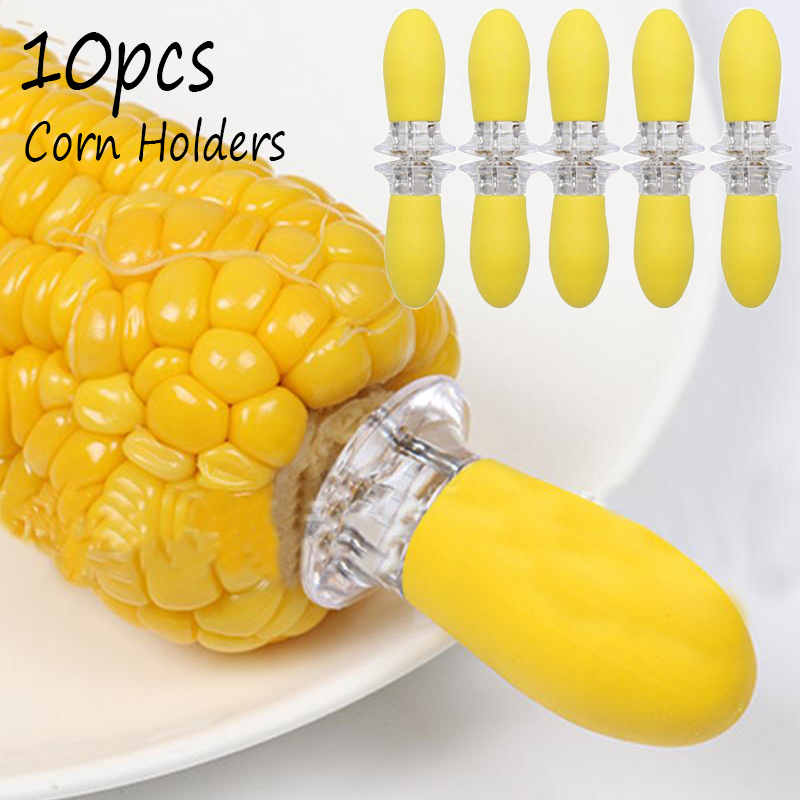 Hot Dog Press - 10PCS Recyclable Stainless Steel Corn Holders