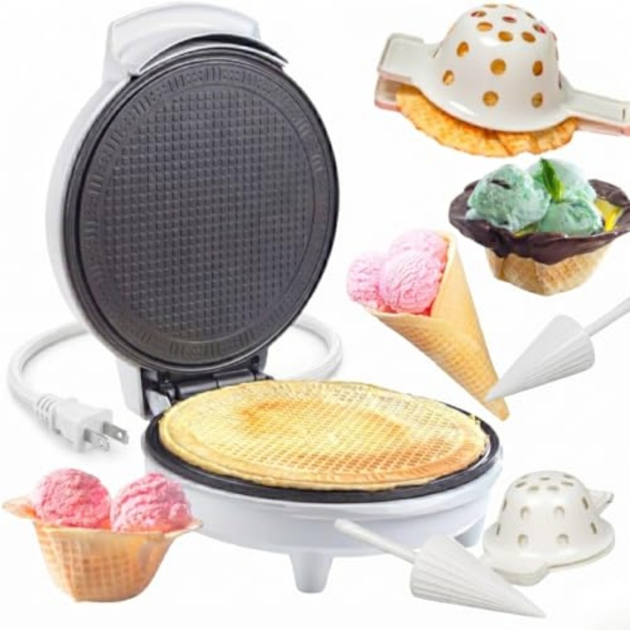 Waffle Cone Maker - Waffle Cone and Ice Cream Bowl