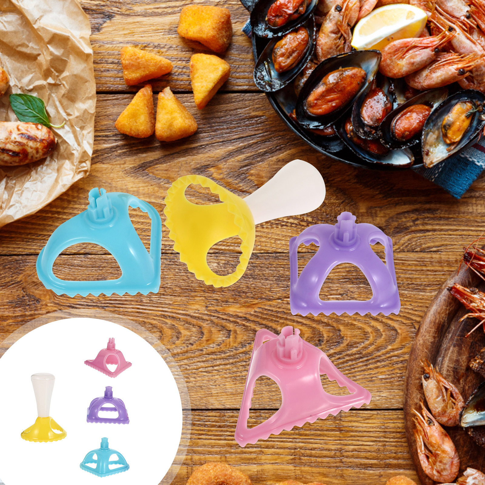 4Pcs Dumpling Turnover Mold Se - Dumpling Press Set review and price