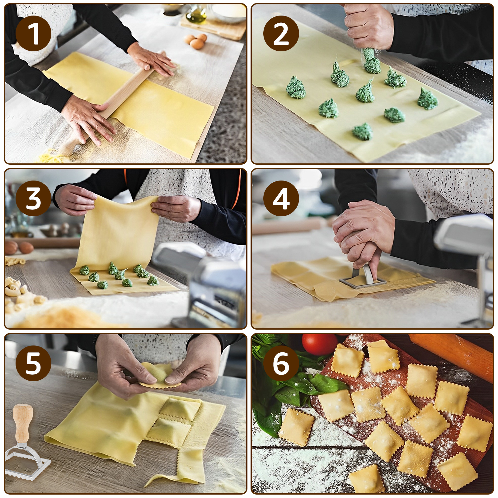 6Pcs Ravioli Maker Set Ravioli - Dumpling Press Set review and price