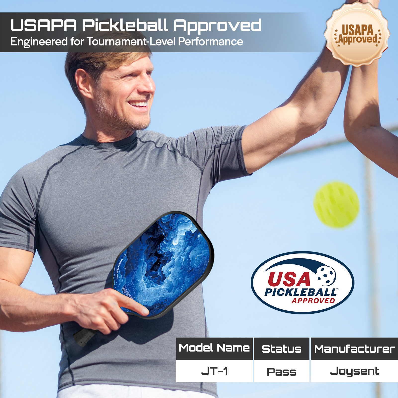 Joysent USAPA Approve Pickleba - Crepe Pan Carbon review and price