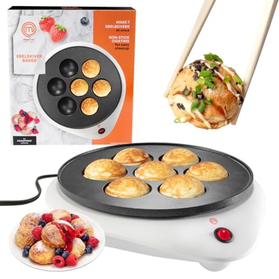 MasterChef Electric Ebelskiver - Takoyaki Grill Plate review and price