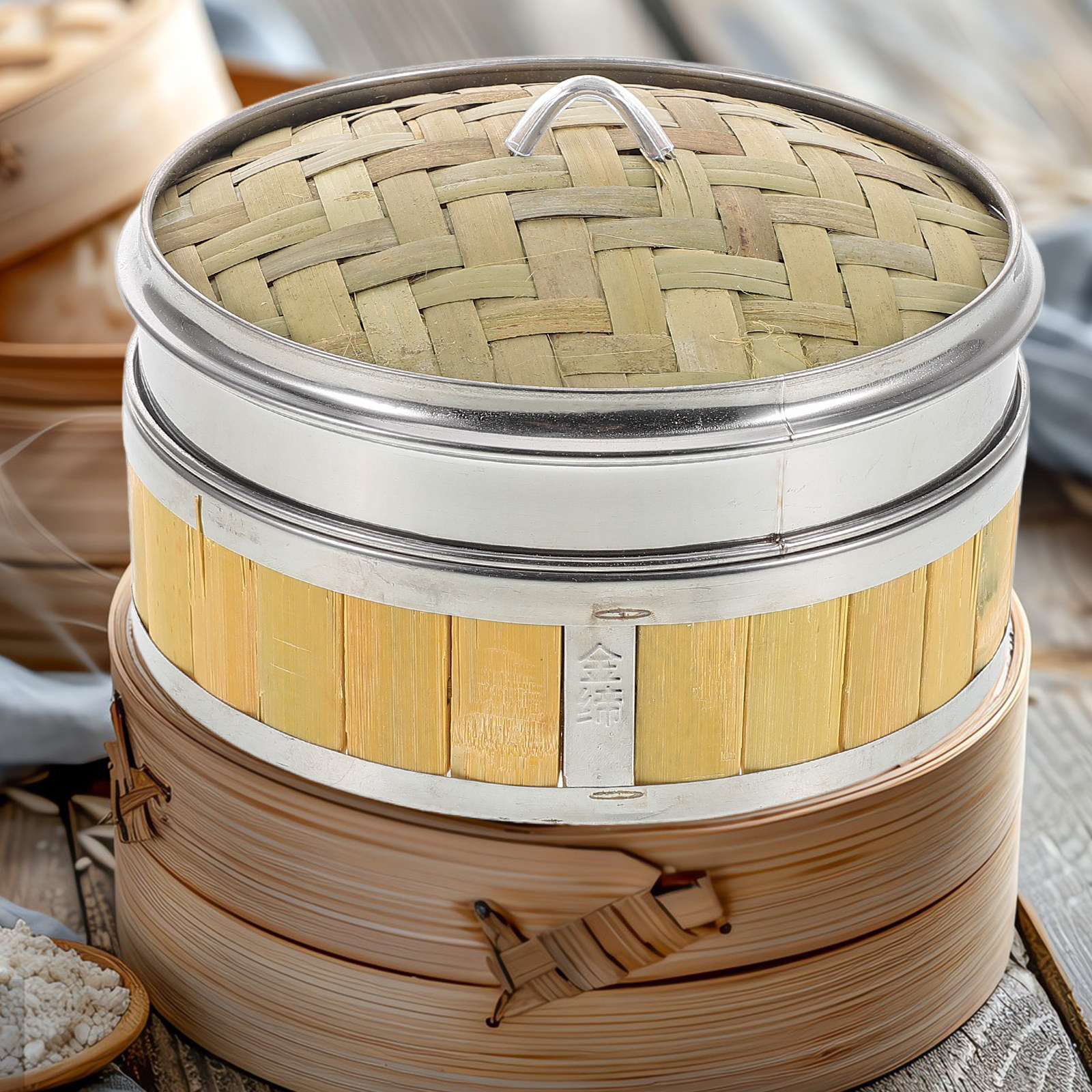 18Cm Bamboo Wood Steamer Baske - Bao Steamer Bamboo review and price