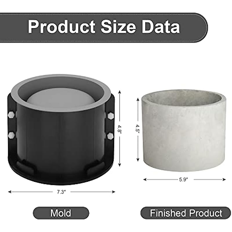 Large Round Flower Pot Cement  - Potsticker Mold review and price