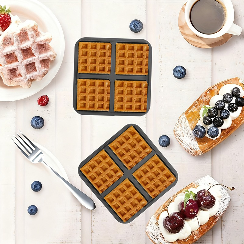 Square Waffle Mold, Non-Stick  - Mini Pancake Griddle review and price