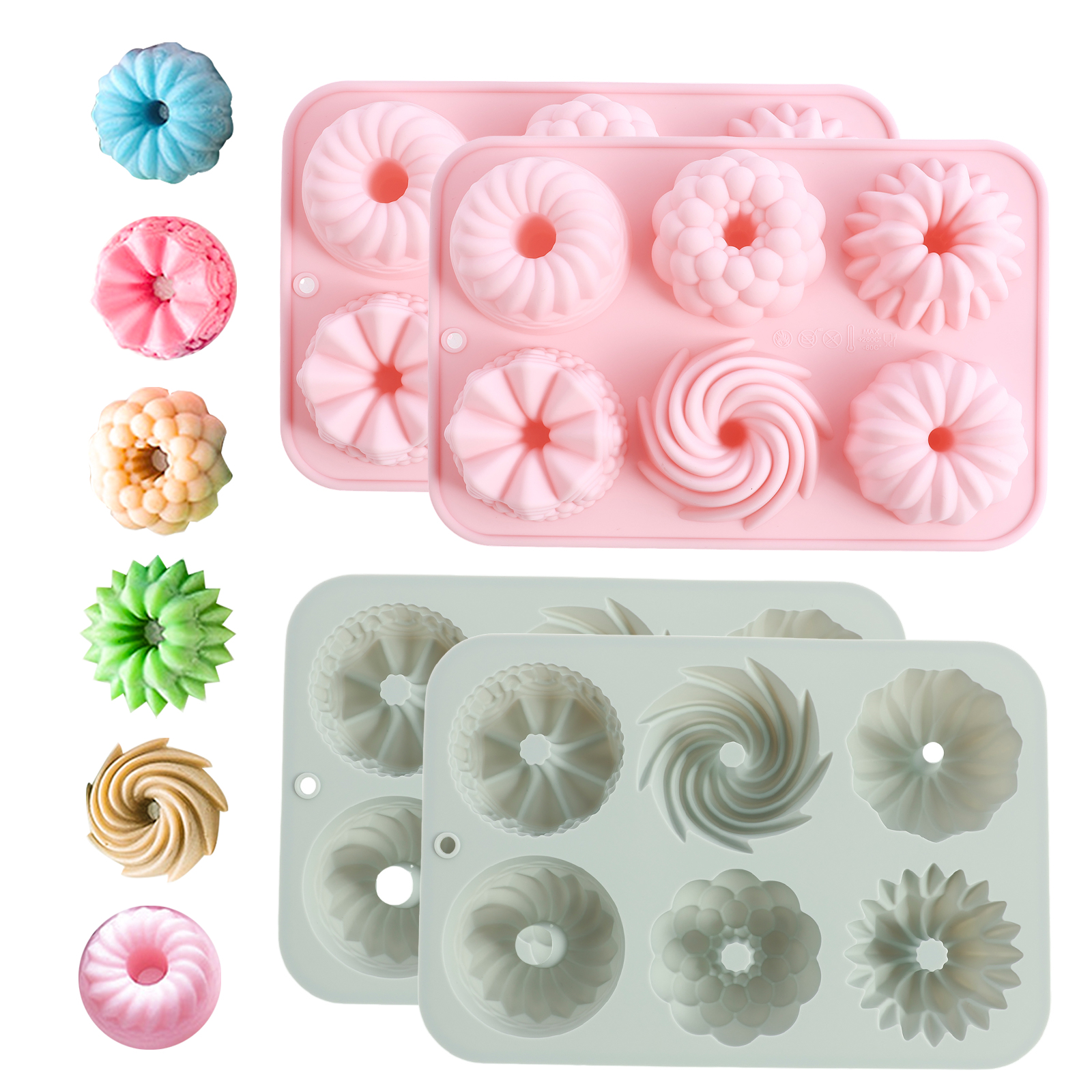 6-Cavity Silicone Fluted Tube  - Donut Mold Silicone review and price