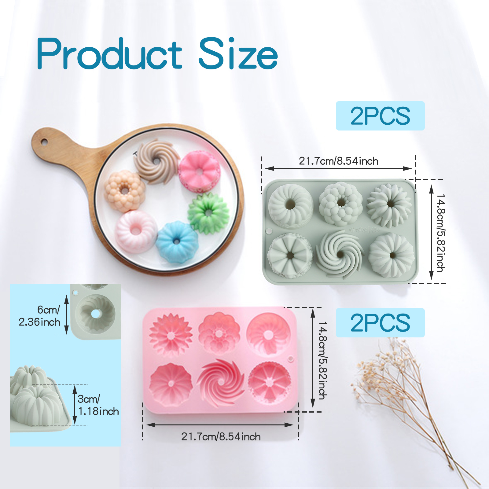 6-Cavity Silicone Fluted Tube  - Donut Mold Silicone review and price