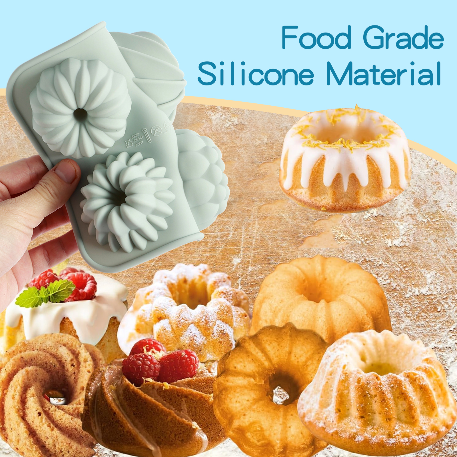 6-Cavity Silicone Fluted Tube  - Donut Mold Silicone review and price
