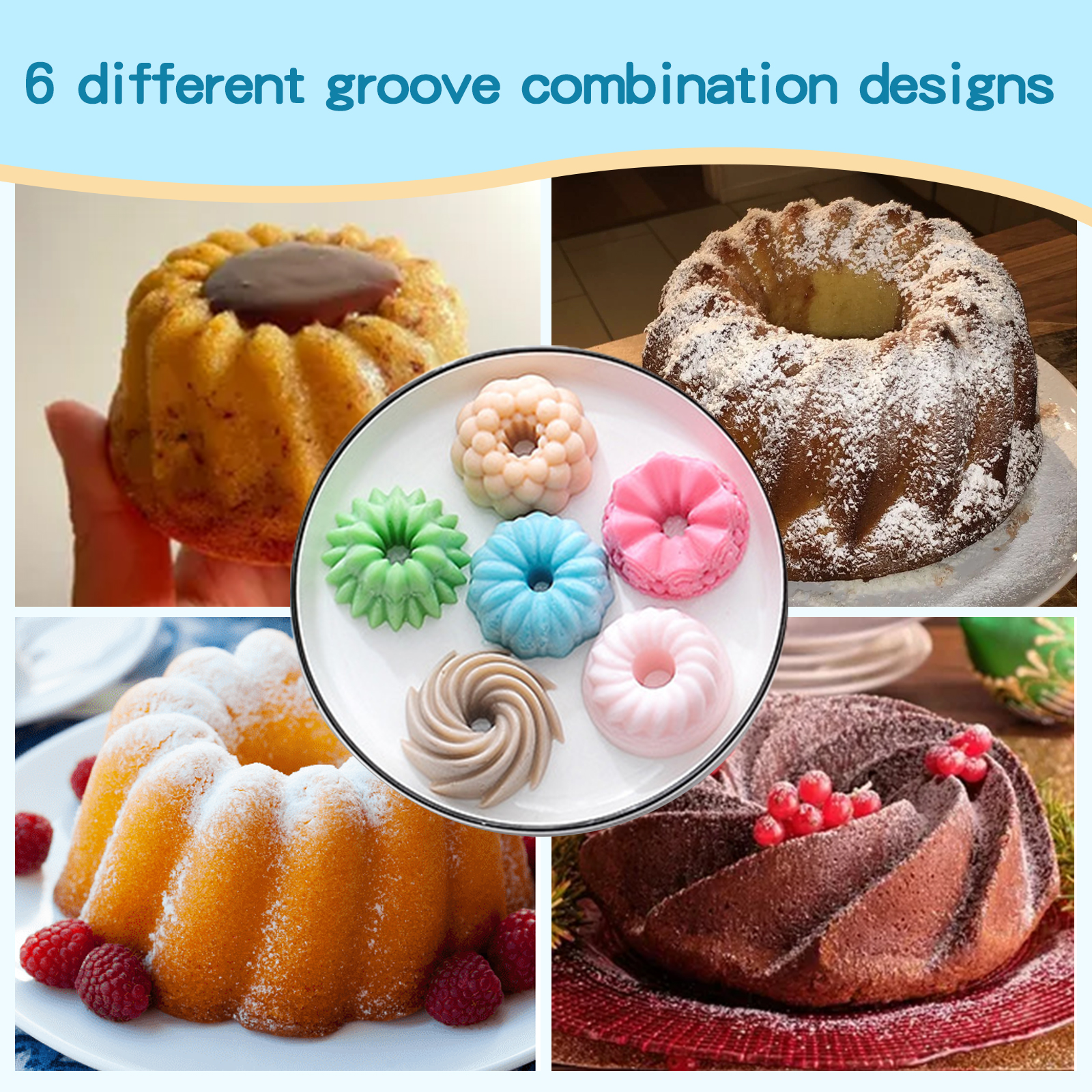 6-Cavity Silicone Fluted Tube  - Donut Mold Silicone review and price