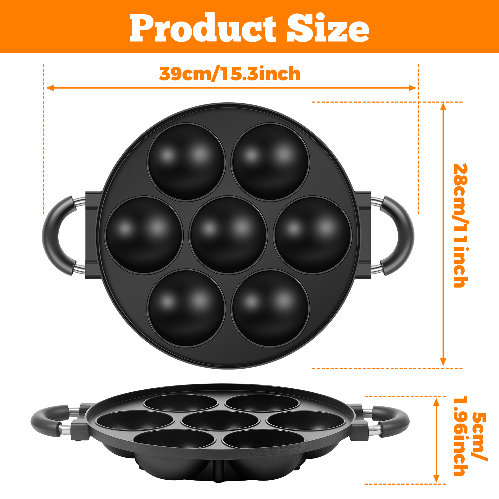 16/7 Holes Takoyaki Pan Alumin - Takoyaki Grill Plate review and price
