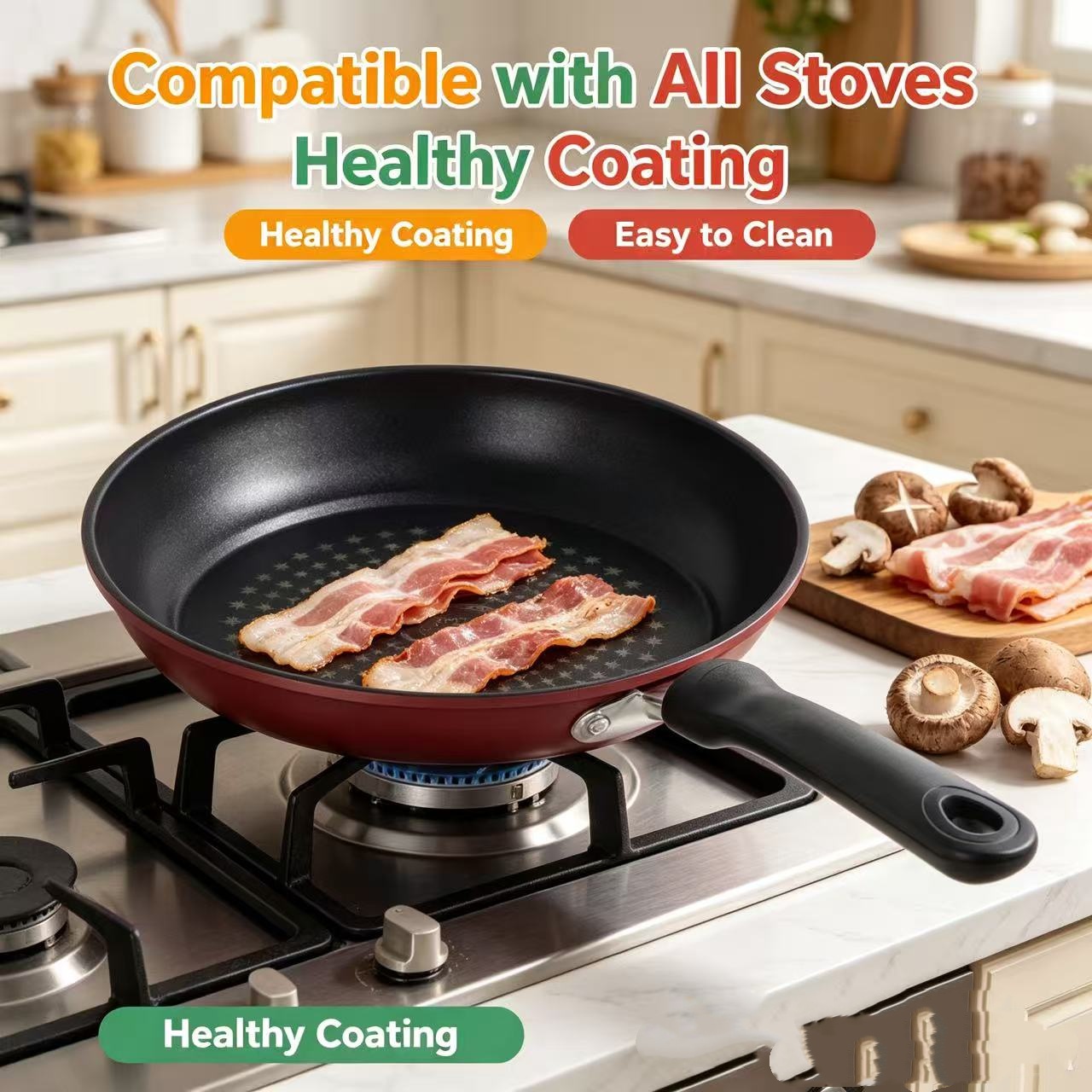 Premium Granite Non Stick Fryi - Cast Iron Corn review and price