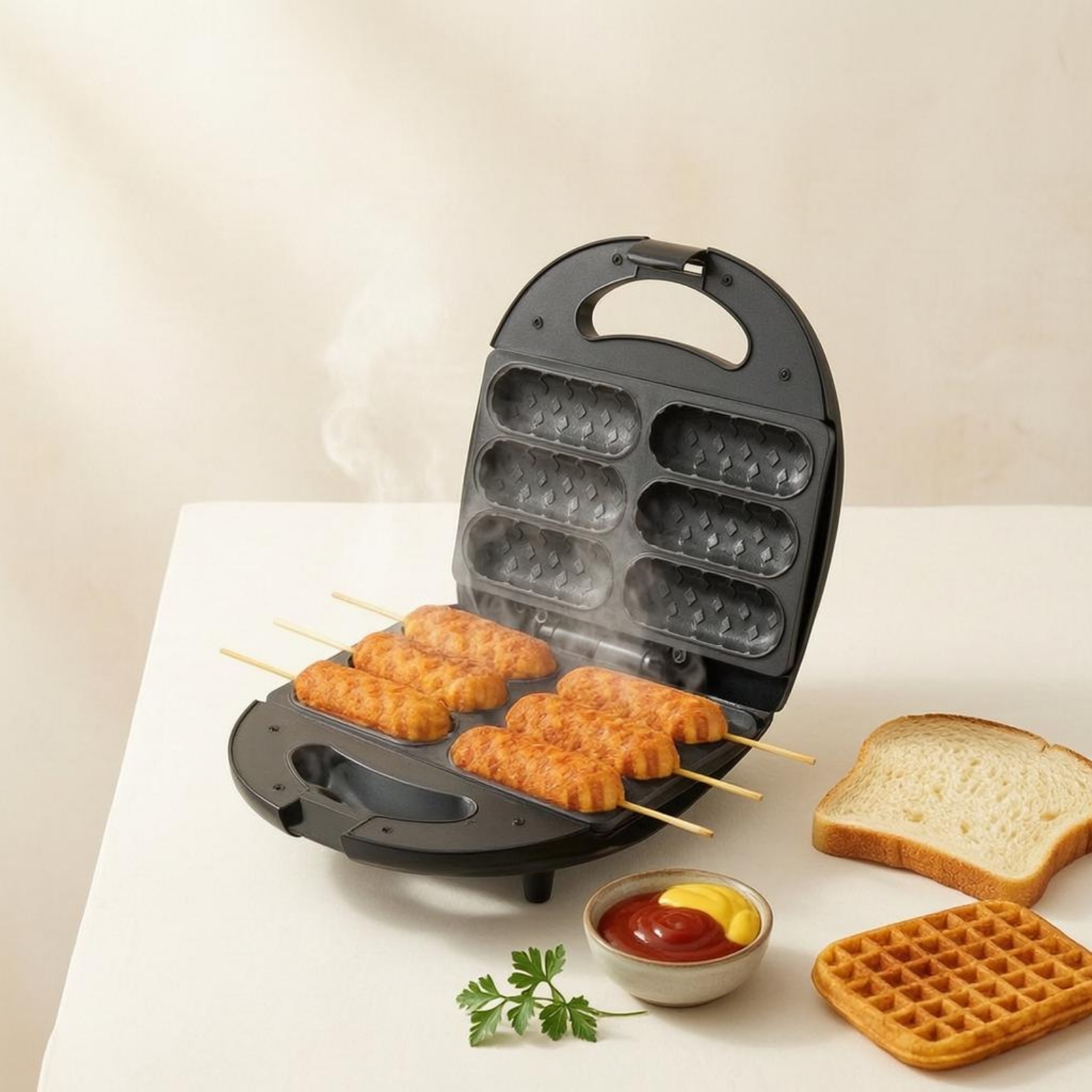 Corn Dog Maker Double-Sided He - Corn Dog Stick review and price