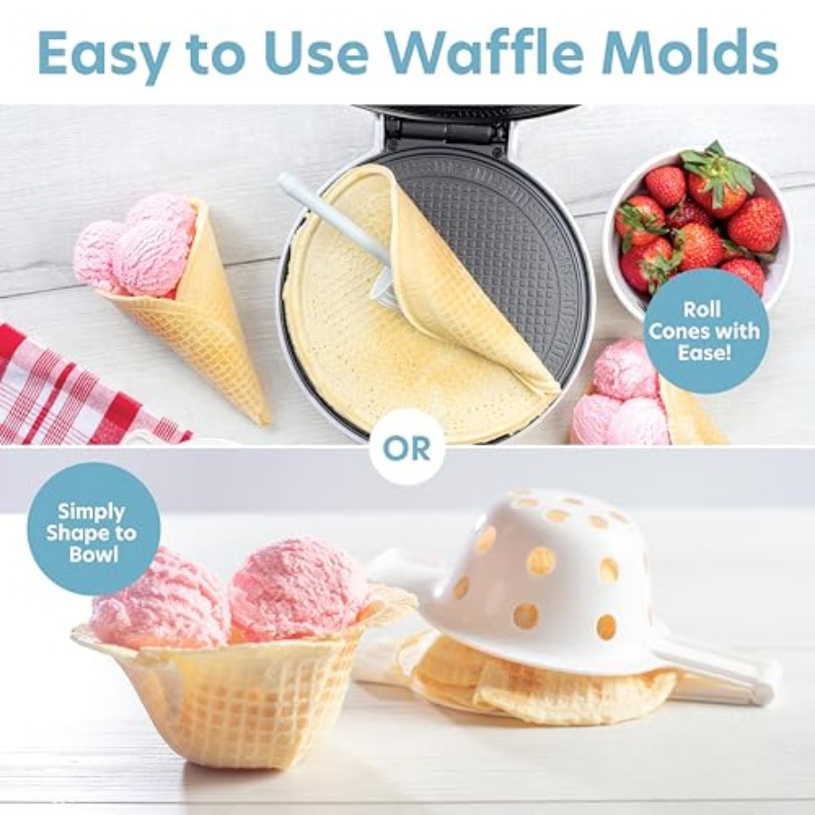 Waffle Cone and Ice Cream Bowl - Waffle Cone Maker review and price