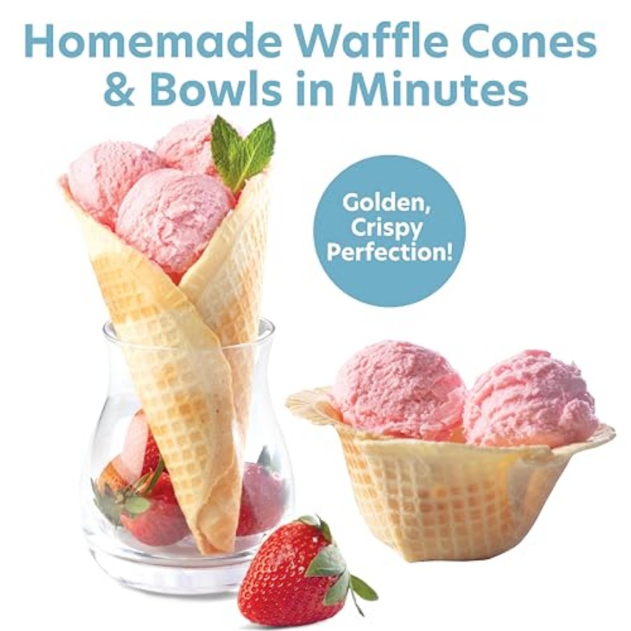 Waffle Cone and Ice Cream Bowl - Waffle Cone Maker review and price