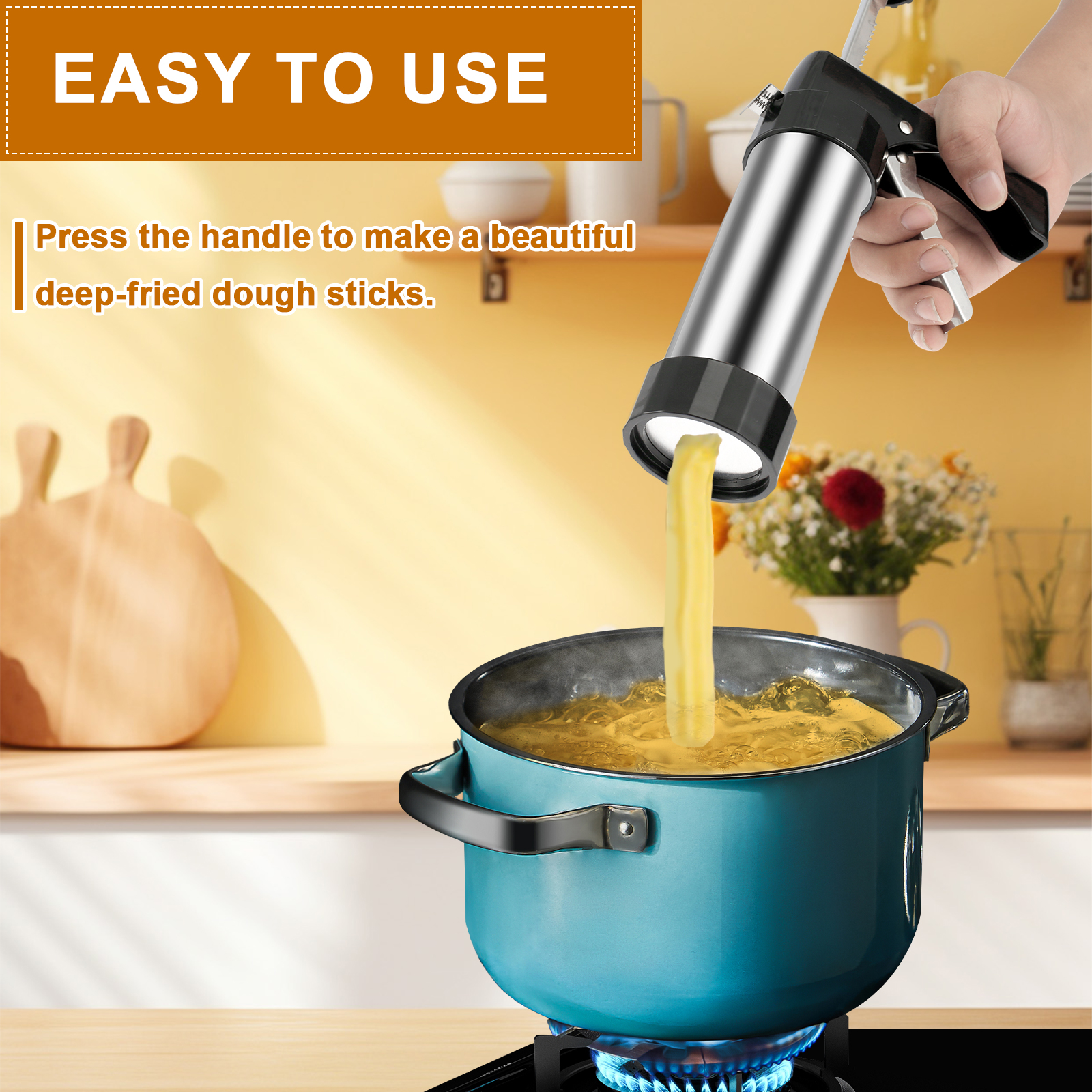 Cookie Press Gun Kit Stainless - Churros Maker Gun review and price