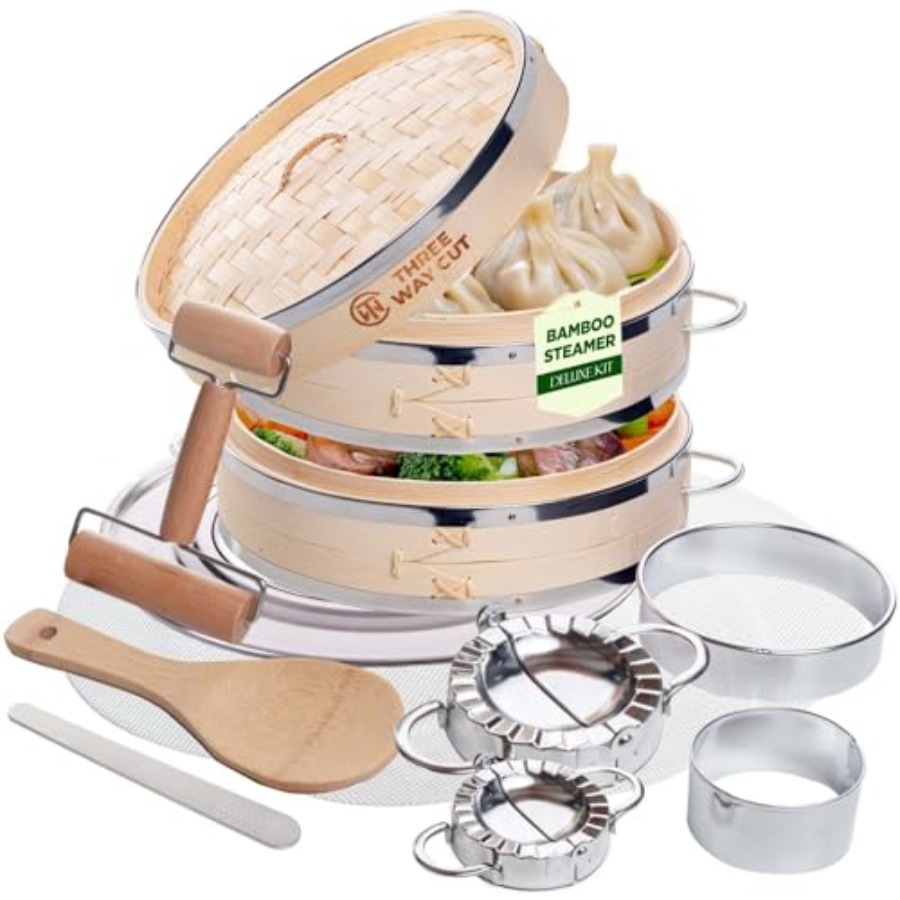 2-tier 10 Bamboo Steamer with  - Bao Steamer Bamboo review and price