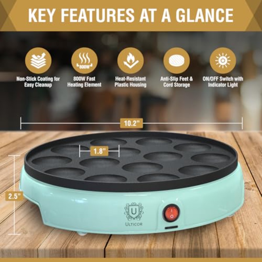 Mini Pancake Maker 14-Hole Ele - Mini Pancake Griddle review and price