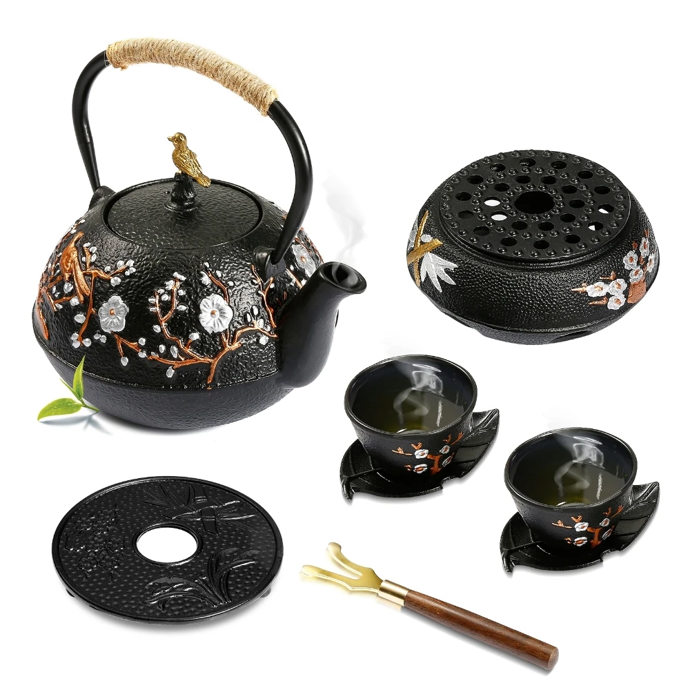 Cast Iron Teapot Set with Alco - Cast Iron Corn review and price
