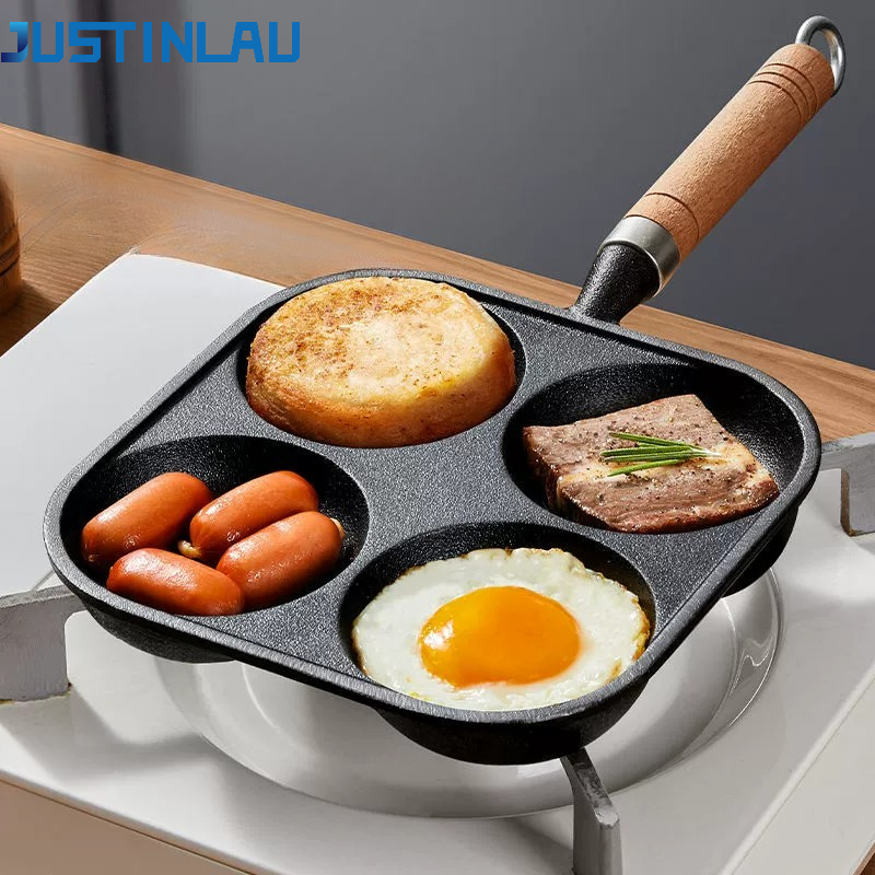 JUSTINLAU 2/4-Hole Omelette Po - Cast Iron Corn review and price