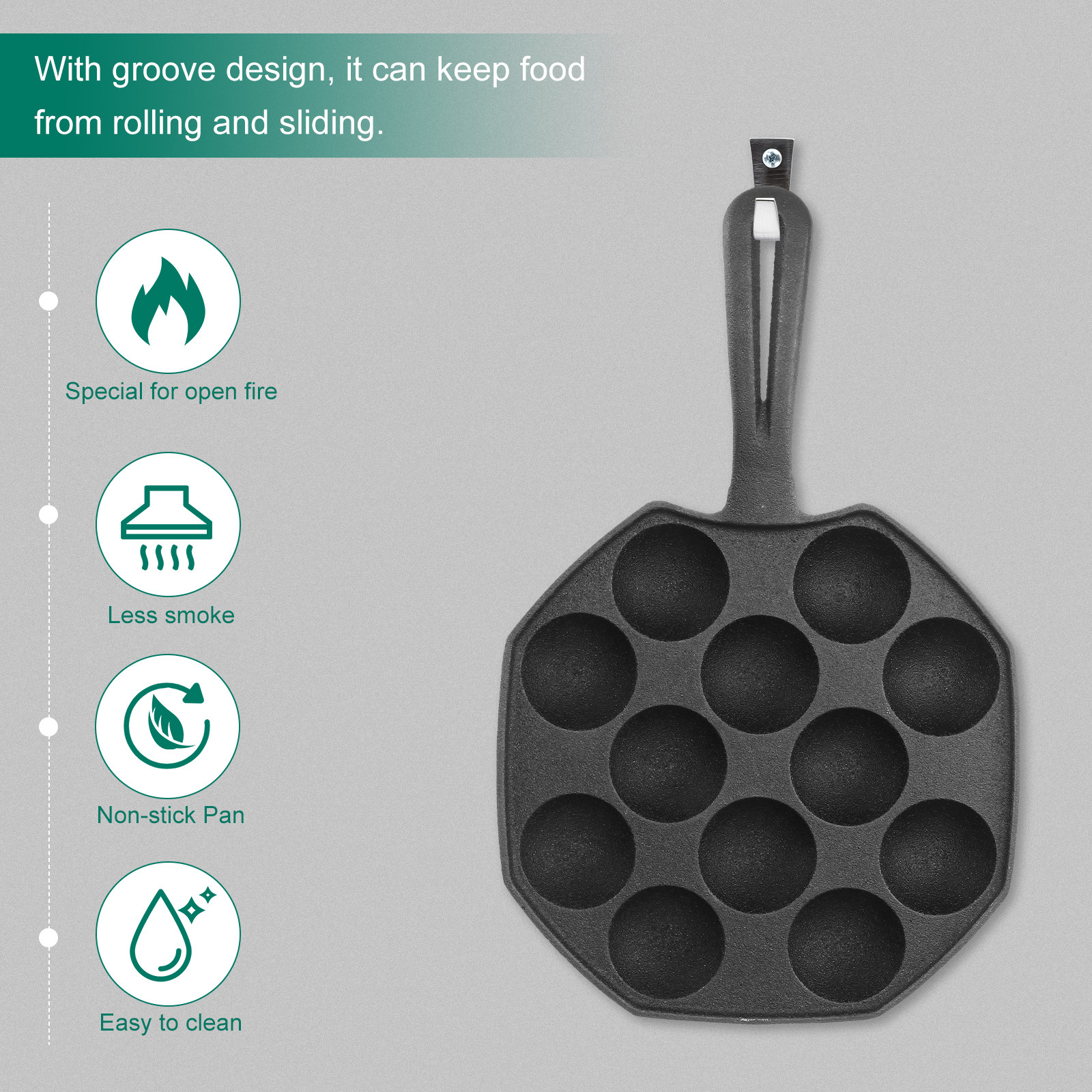 Takoyaki Pan 12 Molds Cast Iro - Takoyaki Grill Plate review and price